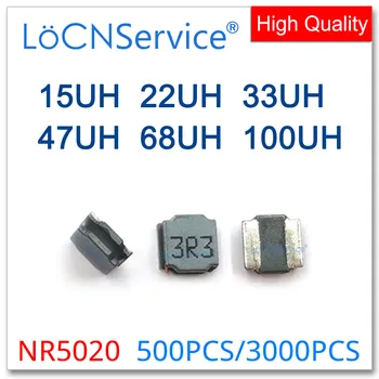 LoCNService 500ШТ 3000ШТ NR5020 5.0*5.0*2.0 SMD 15UH 22UH 33UH 47UH 68UH 100UH SMT Экранированные Силовые катушки индуктивности Высокого качества