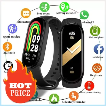 M8 Смарт-Часы Smartband Частота Сердечных Сокращений Для Мужчин Женщин Smartwatch Фитнес-Трекер Кровяное Давление Спортивный Смарт-Браслет для Xiaomi M7 M6 M5