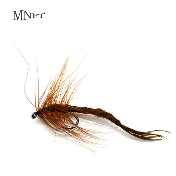 MNFT 10ШТ 12 # Длинный хвост может летать Желто-коричневого цвета, ловля форели нахлыстом, приманка для ловли мух