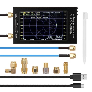 Nanovna-F V2 Векторный Сетевой Веб-анализатор 50 кГц-3 ГГц Антенный анализатор Тестер сетевого кабеля 4,3-дюймовые веб-инструменты