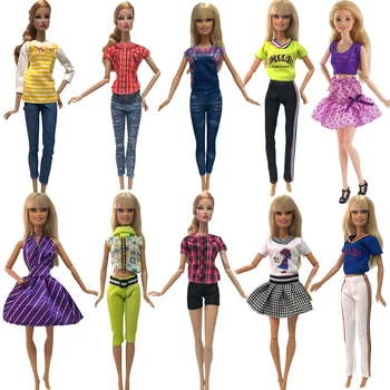 NK Mixed, 1 комплект, Модное платье принцессы 1/6, повседневная юбка, Наряд ручной работы, Праздничная одежда для куклы Барби, Аксессуары, Подарочная игрушка JJ