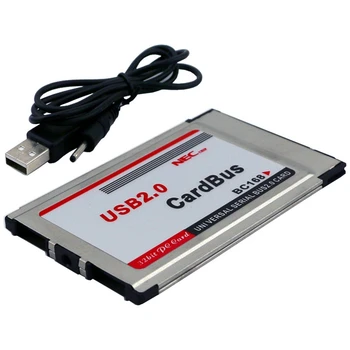 PCMCIA-USB 2.0 CardBus двухпортовый адаптер для карт 480M для портативных ПК