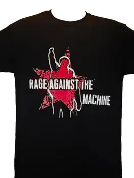 RAGE AGAINST THE MACHINE - RED STAR BATTLE OF La - НОВАЯ черная футболка торговой марки Band