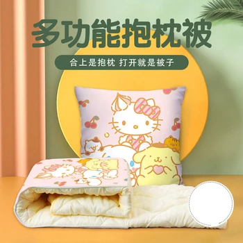 Sanrio Подушка-стеганое одеяло двойного назначения, Многофункциональная Автомобильная Складная Подушка для кондиционирования воздуха, Офисная Подушка для сна, Одеяло для дома, общежития