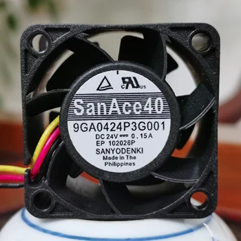 Sanyo Denki 9GA0424P3G001 DC 24V 0.15A 40x40x28 мм 3-Проводной Серверный Вентилятор Охлаждения