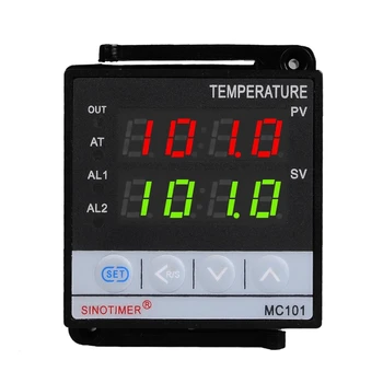SINOTIMER MC101 Цифровой дисплей PID Регулятор температуры Режимы по Цельсию/Фаренгейту Вход датчика SSR Выход датчика