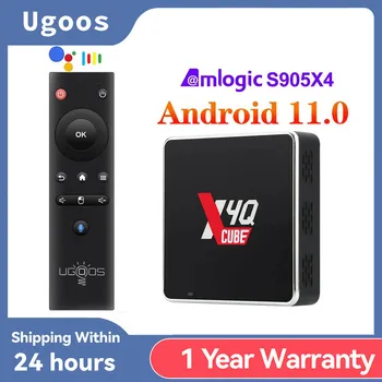 Ugoos X4Q Pro Смарт-приставка Android 11 X4Q Cube 4 ГБ 32 ГБ X4Q Plus 4 ГБ 64 ГБ Amlogic S905X4 2,4 G 5G WiFi BT5.1 1000M 4K TV Box