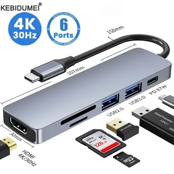 USB C Концентратор Type C 3,0 Адаптер к 4K HDMI SD TF Карта PD Разветвитель Быстрой Зарядки Док-Станция Концентратор для Телефона MacBook Компьютер