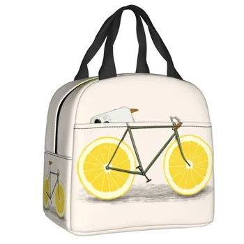 Абстрактные сумки Florent Bodart для любителей лимона с цедрой, изолированные пакеты для ланча для работы, школы, цитрусовых, Портативный кулер, термобокс для бенто