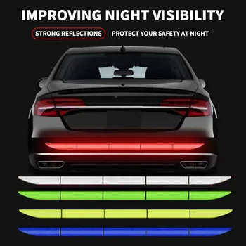 Автомобильные Светоотражающие Наклейки Светящиеся полосы Пленка Задняя для Tesla Модель 3 Модель X S 2016-2020 Наклейки TM3 TMX Аксессуары для наклеек TMS