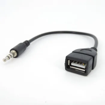 Автомобильный аудиопреобразователь Aux Кабель в USB разъем USB в 3,5 мм автомобильный аудиокабель OTG автомобильный 3,5 мм адаптер провод шнур