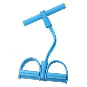 Бандаж с эластичной веревкой для фитнеса, эспандер для педалей, тренажер для растяжки, 4-трубчатый бандаж для приседаний
