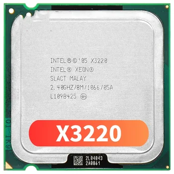 Бесплатная доставка Intel Xeon CPU X3220 CPU 2.4GHz/LGA 775 /8MB Кэш L2/ четырехъядерный процессор/105 Вт Бесплатная доставка Intel Xeon CPU X3220 CPU 2.4G