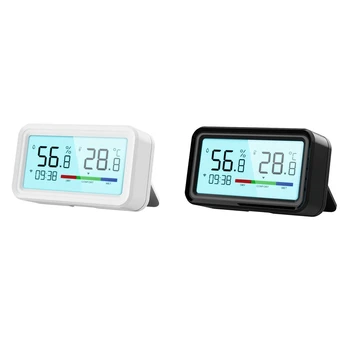 Беспроводной термометр-гигрометр Tuya Smart Wifi с датчиком температуры и влажности, беспроводной термометр-гигрометр с ЖК-дисплеем, домашняя дистанционная сигнализация, долговечный