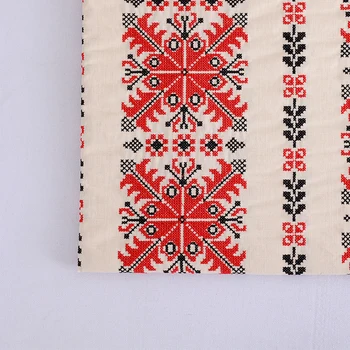 Венгерский красно-черный стиль вышивки крестом, Многоцветная хлопчатобумажная ткань для вышивания, подушка для одежды ручной работы, ткань для одежды
