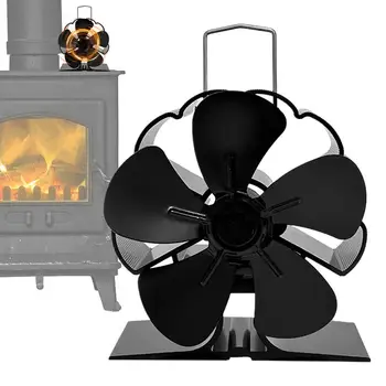 Вентилятор для плиты с тепловым приводом, термоэлектрический вентилятор с тепловым приводом, Алюминиевые листья, циркулирующие теплым воздухом, неэлектрический вентилятор с тепловым приводом