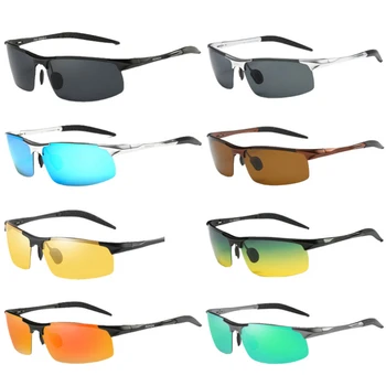 Винтажные Мужские Поляризованные Солнцезащитные очки Для мужчин Спорт на открытом воздухе Ветрозащитный Песок Классические Фотохромные Солнцезащитные очки для вождения, Рыбалки UV400