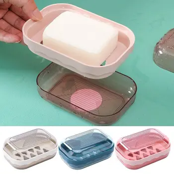 Водонепроницаемая коробка для мыла, высококачественный самоотливающийся двухслойный контейнер, украшение для лотка, пластиковый держатель для мыла для путешествий