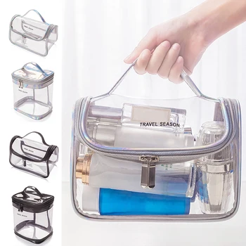 Водонепроницаемая прозрачная косметичка для путешествий, сумка для мытья из ПВХ, многофункциональная красочная сумка-багги большой емкости
