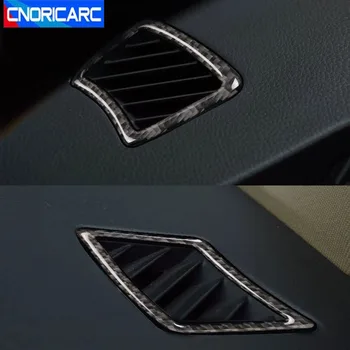 Воздухозаборники приборной панели автомобиля из углеродного волокна с обеих сторон, Декоративная рамка, накладка для BMW 5 серии E60 2005-2010, Наклейки для интерьера