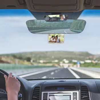 Временная парковочная фоторамка 4 В 1, Зеркало заднего вида для наблюдения за задним сиденьем, автомобильное большое поле зрения, синее зеркало с антибликовым покрытием