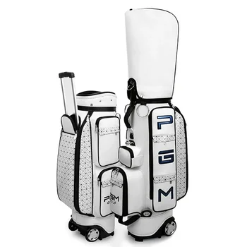 Выдвижная авиационная сумка для гольфа Pgm, женская профессиональная сумка для клюшек, прочная водонепроницаемая дорожная упаковка из полиуретана большой емкости на колесиках