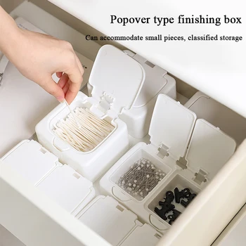 Выдвижной ящик для хранения Тип кнопки Классификация мелких предметов Мини-настольный органайзер для хранения