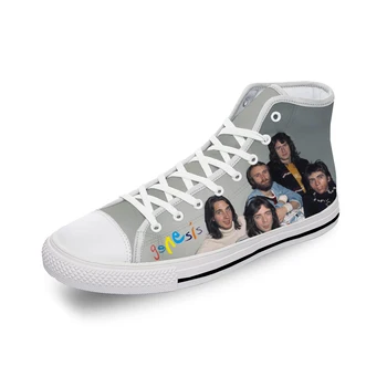 Высокие кроссовки рок-группы Genesis, мужская и женская повседневная обувь для подростков, кроссовки, дышащая легкая обувь с 3D принтом