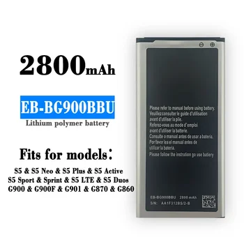  Высококачественная Замена Аккумулятора EB-BG900BBU Для Samsung S5 S5 Neo S5 Plus, Встроенного в Мобильный Телефон, Новые Аккумуляторы