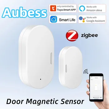 Датчик Окна двери Tuya Smart Zigbee Smart Детекторы Открытия/Закрытия Двери Охранная Сигнализация Smart Life App Дистанционное Управление