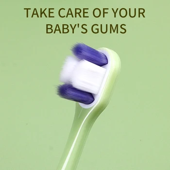 Детская зубная щетка с очень маленькой головкой и сверхмягкой щетиной Не повредит десны детей 4 независимые упаковки
