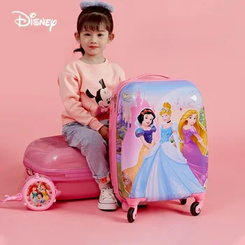 Детские дорожные сумки Disney, детский багаж, модная тележка с паролем, багажная сумка, Мультяшная милая принцесса, легкий багаж