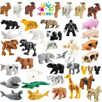 Детские игрушки Строительные блоки MOC Animal Encyclopedia Elephant Аксессуары для поделок, совместимые с блоками мелких частиц, Оптовый магазин