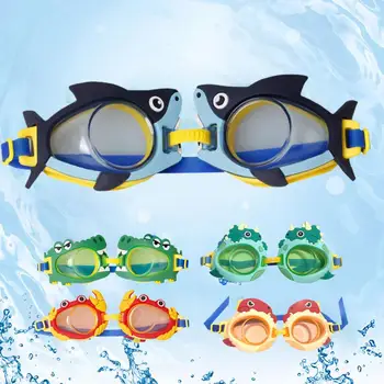 Детские очки для плавания, регулируемый ремешок, прозрачные линзы, водонепроницаемая форма животных, разнообразные стили, анти-лягушачий АБС, мультяшный дизайн, плавание