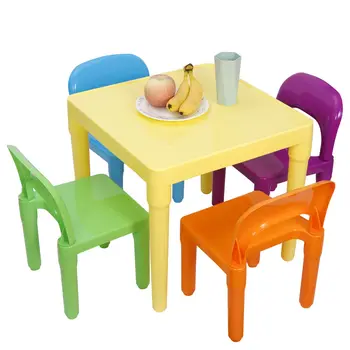 Детский стол и 4 стула для малышей, игрушки для вечеринок, мебель для веселого времяпрепровождения, игровой набор
