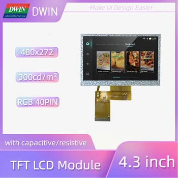 Дешевый 4,3-дюймовый цветной дисплей DWIN 480xRGBx272 40PIN TN TFT LCD с цветным экраном 100% протестирован