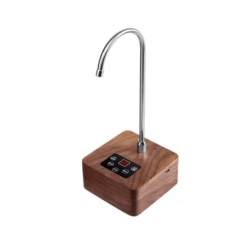Диспенсер для воды на 5 галлонов, из дерева грецкого ореха, портативный Диспенсер для воды, универсальный Автоматический диспенсер для кувшина для воды с USB-зарядкой