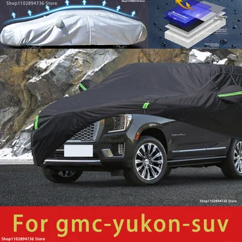Для GMC Yunkon Fit Outdoor Protection Полные Автомобильные Чехлы Снежный Покров Солнцезащитный Козырек Водонепроницаемый Пылезащитный Внешний черный автомобильный чехол