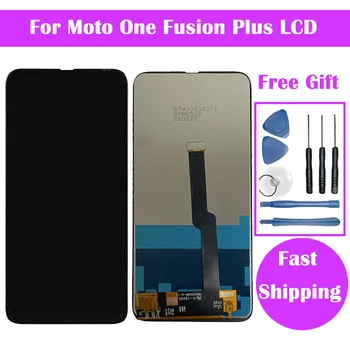 Для Motorola Для Moto One Fusion Plus Замена ЖК-дисплея с сенсорным экраном и цифровым преобразователем в сборе Бесплатная доставка