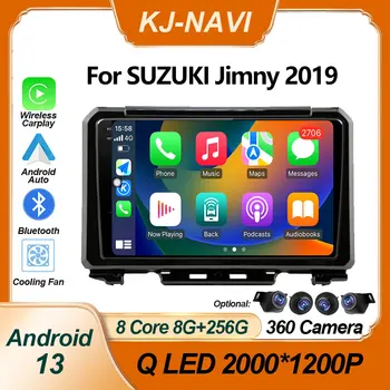 Для SUZUKI Jimny 2019 Беспроводной регистратор Android 13, авторадио, GPS-навигация, SD-карта, красочный свет,