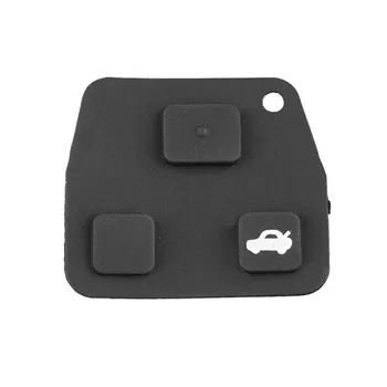 Для Toyota Переключатель для ремонта брелка Резиновая накладка черного цвета Замена Простая установка Прочный Подходит с 3 кнопками