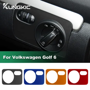 для Volkswagen VW Golf 6 GTI MK6 Scirocco 2008 2009 2010 2011 2012 2013, Итальянская высококачественная замша, наклейка на панель переключателя автомобильных фар