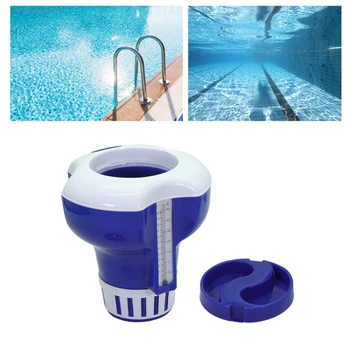 Дозатор таблеток хлора для спа-бассейна, поплавок со встроенным термометром, подходит для чистки малых и больших бассейнов