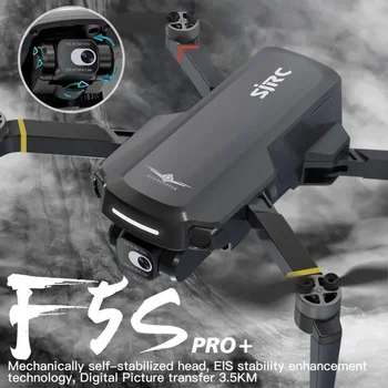 Дроны с Профессиональной Камерой EIS HD 4K Новый F5S Pro GPS-Дрон с 2-Осевым Стабилизированным Карданом 3 КМ Складной FPV RC Квадрокоптер