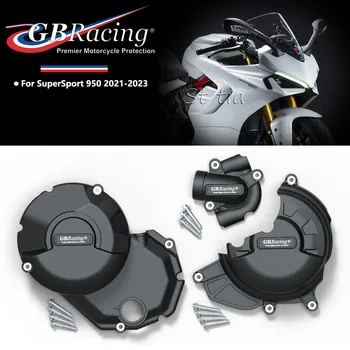 Защита Крышки двигателя SuperSport 950 2021-2023 Для Мотоциклов Ducati SuperSport 950 2021-2023 Защита Крышки Двигателя