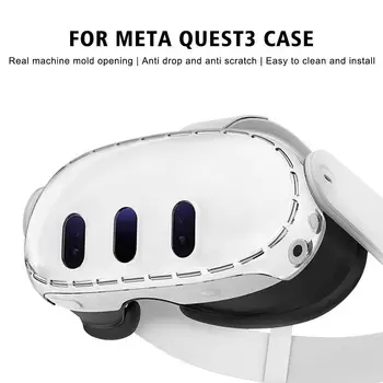 Защитный Чехол из ТПУ Для Очков Meta Quest 3, Прозрачная Крышка, Шлем, Гарнитура, Защитный Чехол Для Аксессуаров Quest3 VR