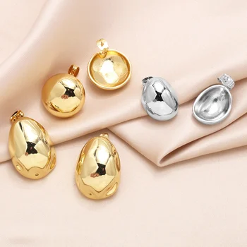 Золотисто-серебристый цвет, полукруглые серьги-гвоздики для женщин, польские серьги-гвоздики в виде капли воды, простые ювелирные подарки, ersx02