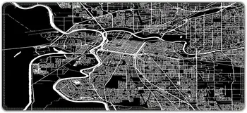 Игровой Коврик для мыши California Map Нескользящий Резиновый Коврик Для Мыши с Прошитыми Краями Водонепроницаемый Коврик для Мыши для Офиса 35,4 