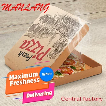 Изготовленная на заказ 33 35 30 40 9-дюймовая упаковка для бургеров, Картонная коробка, Дизайн поставщика, Печатная упаковка, Оптовые дешевые коробки для пиццы на заказ с логотипом