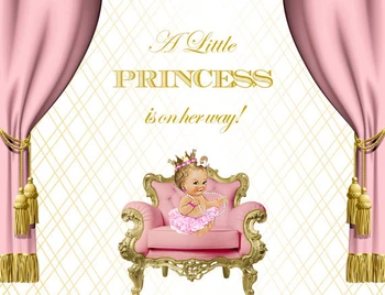 изготовленные на заказ королевские розовые и золотые шторы в стиле принцессы с короной, фотофон, высококачественная компьютерная печать, праздничные фоны